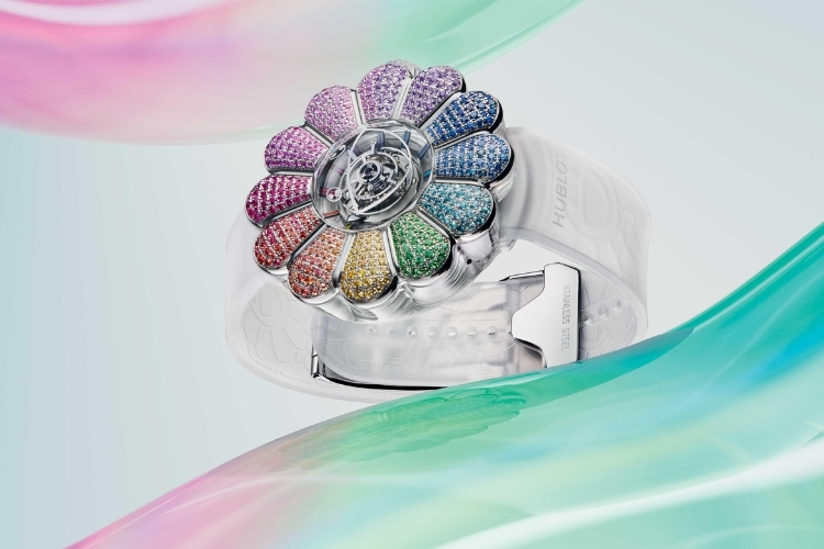 Kỳ Lân Luxury hublot mp15 phien ban gioi han 20 chiec 4 Hublot MP-15 Takashi Murakami Tourbillon Sapphire Rainbow – Sự giao thoa giữa nghệ thuật và chế tác
