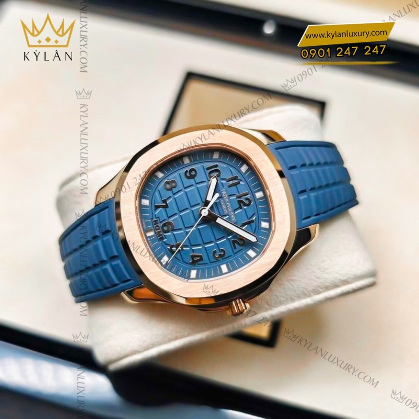 Kỳ Lân Luxury patek philippe aquanaut travel time 5269r 001 3 Đồng hồ Patek Philippe Aquanaut Travel Time mặt xanh xám 5269R-001