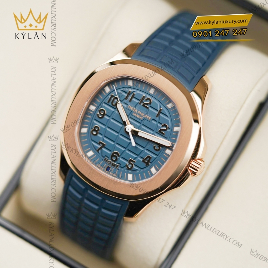 Kỳ Lân Luxury patek philippe aquanaut travel time 5269r 001 5 Đồng hồ Patek Philippe Aquanaut Travel Time mặt xanh xám 5269R-001