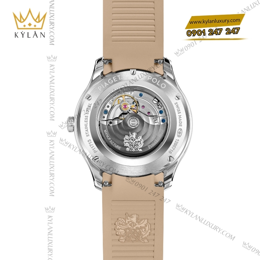 Kỳ Lân Luxury piaget polo 36 thep mat so xam g0a51011 4 Đồng hồ Piaget Polo 36 thép mặt số xám G0A51011