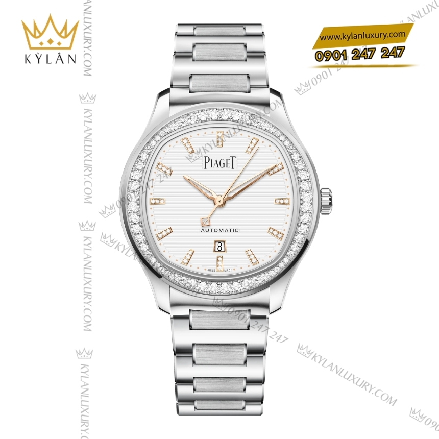 Kỳ Lân Luxury piaget polo g0a46019 thep mat so trang 7 Đồng hồ Piaget Polo 36 thép mặt số trắng G0A46019
