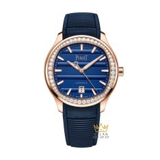 Đồng hồ Piaget Polo 42 vàng hồng mặt số xanh lam G0A51034