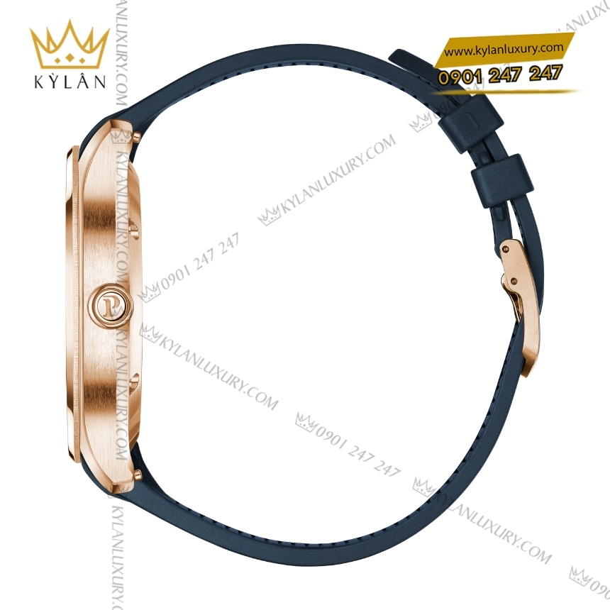 Kỳ Lân Luxury piaget polo g0a5103 vang hong mat xanh lam 3 Đồng hồ Piaget Polo 42 vàng hồng mặt số xanh lam G0A51034
