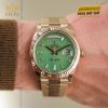 Đồng hồ Rolex Day Date 40 mặt đá xanh lá nhạt 228235JG-0003