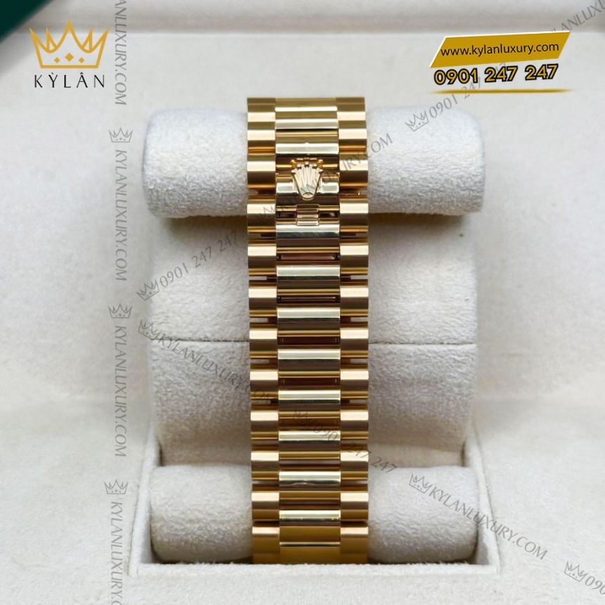 Kỳ Lân Luxury rolex day date 40 228348rbr 0002 champagne vanh kim 7 Đồng hồ Rolex Day Date 40 champagne vành kim cương 228348RBR-0002