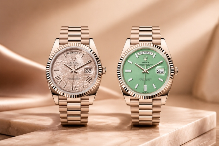 Kỳ Lân Luxury rolex ra mat bo doi day date 40 su dung jubilee gold 1 Rolex ra mắt bộ đôi Day-Date 40 đầu tiên sử dụng Jubilee Gold