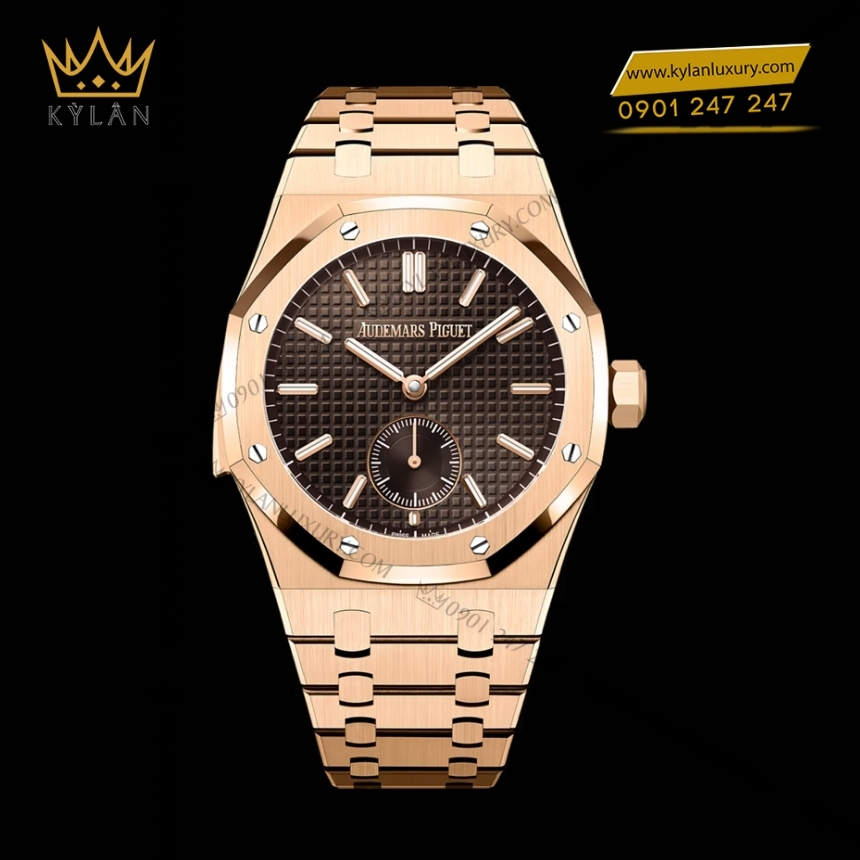 Kỳ Lân Luxury royal oak minute repeater supersonnerie 26591or 4 Đồng hồ Royal Oak Minute Repeater Supersonnerie mặt số nâu 26591OR