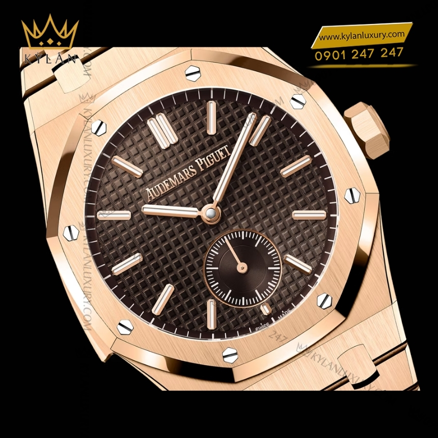 Kỳ Lân Luxury royal oak minute repeater supersonnerie 26591or 5 Đồng hồ Royal Oak Minute Repeater Supersonnerie mặt số nâu 26591OR