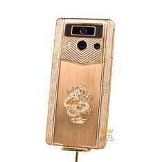 Điện thoại Vertu Meta 2 rồng vàng hồng đính kim cương