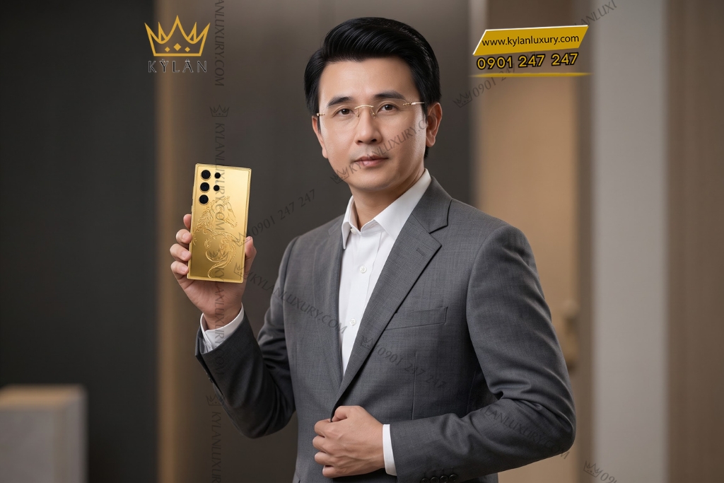 Điện thoại Samsung Galaxy S26 Ultra custom vàng họa tiết con ngựa 6 Điện thoại Samsung Galaxy S26 Ultra custom vàng họa tiết con ngựa