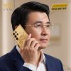 Điện thoại Samsung Galaxy S26 Ultra custom vàng họa tiết mặt hổ đính kim cương