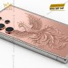 Điện thoại Samsung Galaxy S26 Ultra custom vàng hồng họa tiết phượng hoàng