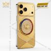 Điện thoại iPhone 17 Pro Max custom vàng đính kim cương và đá quý