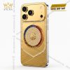 Điện thoại iPhone 17 Pro Max custom vàng đính kim cương và đá quý