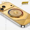 Điện thoại iPhone 17 Pro Max custom vàng đính kim cương và đá quý