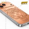 Điện thoại iPhone 17 Pro Max custom vàng hồng họa tiết mặt hổ