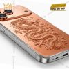 Điện thoại iPhone 17 Pro Max custom vàng hồng họa tiết rồng