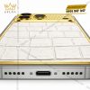 Điện thoại iPhone 17 Pro Max vàng Au750 bọc da cá sấu