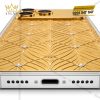 Điện thoại iPhone 17 Pro Max vàng Au750 họa tiết cánh lá đính kim cương