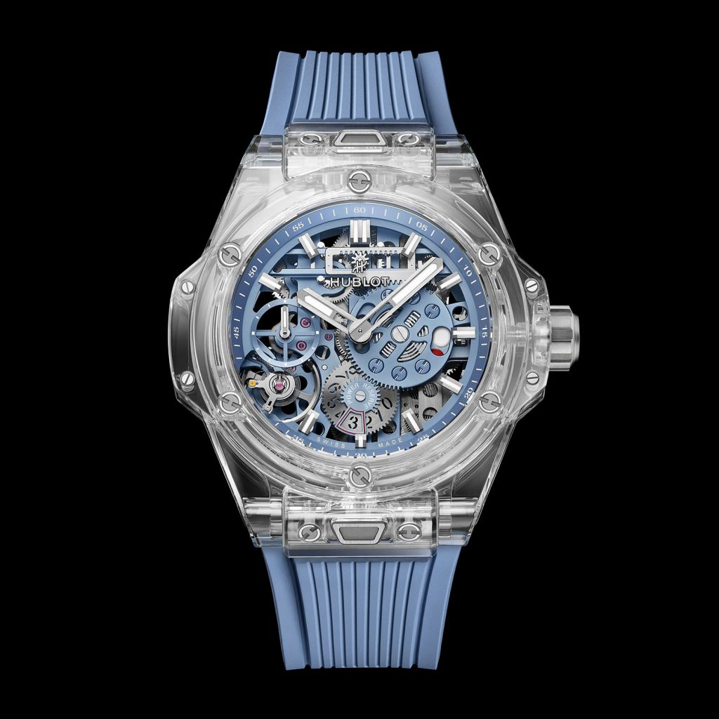 Đồng hồ Hublot Big Bang Sapphire Sky Blue 3 Kỳ Lân Luxury Dong ho Hublot Big Bang Sapphire Sky Blue Meca 103 Đồng hồ Hublot Big Bang Sapphire Sky Blue