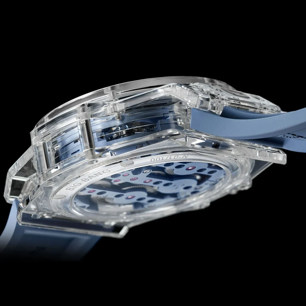 Đồng hồ Hublot Big Bang Sapphire Sky Blue 4 Kỳ Lân Luxury Dong ho Hublot Big Bang Sapphire Sky Blue Meca 104 Đồng hồ Hublot Big Bang Sapphire Sky Blue