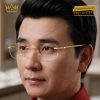 Mắt kính vàng Au750 đính kim cương