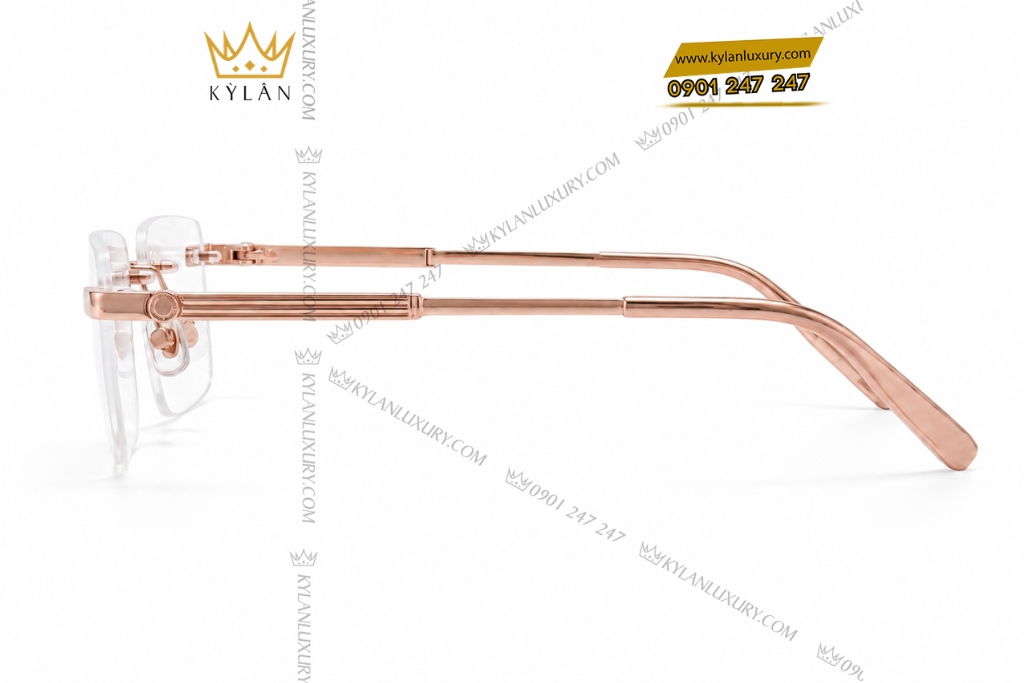 Mắt kính vàng hồng Au750
