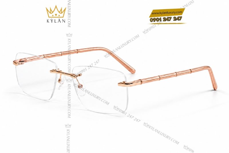 Mắt kính vàng hồng Au750