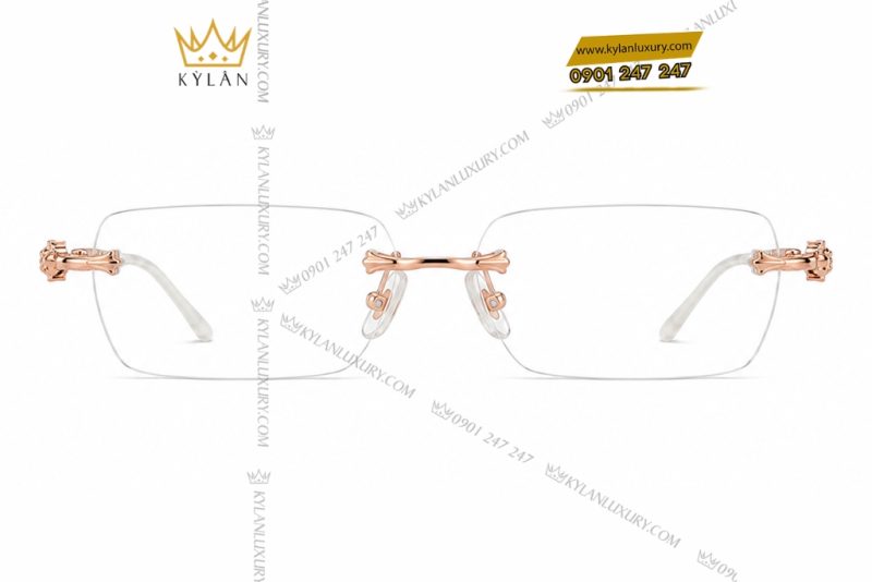 Mắt kính vàng hồng Au750