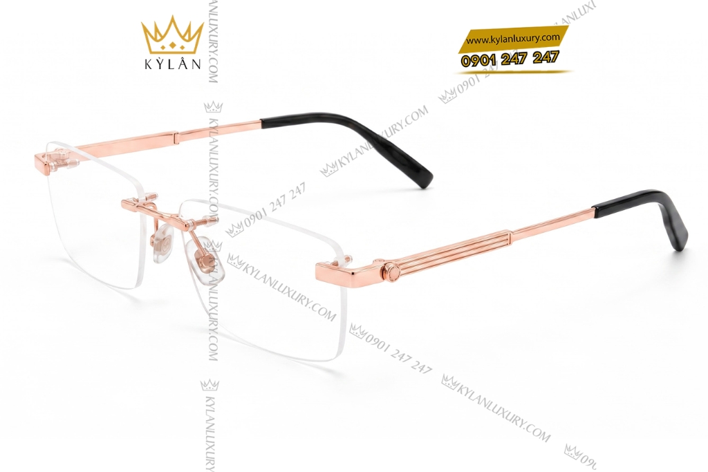 Mắt kính vàng hồng Au750 13 Kỳ Lân Luxury Mat kinh vang hong Au750 5 5 Mắt kính vàng hồng Au750