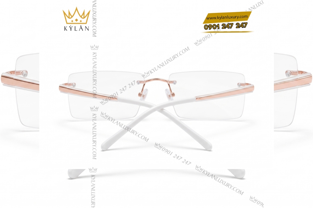 Mắt kính vàng hồng Au750 12 Kỳ Lân Luxury Mat kinh vang hong Au750 5 7 Mắt kính vàng hồng Au750
