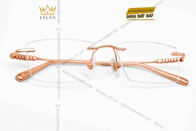 Mắt kính vàng hồng Au750