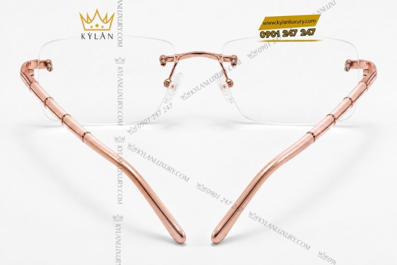 Mắt kính vàng hồng Au750