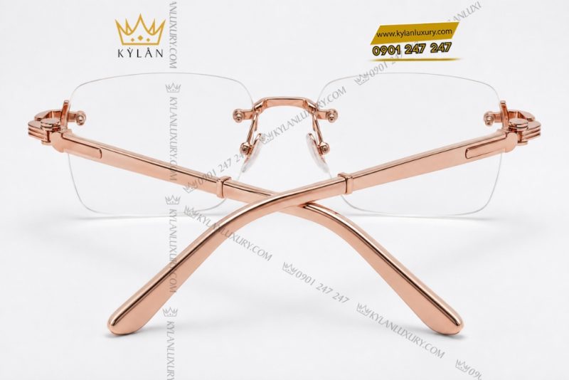 Mắt kính vàng hồng Au750