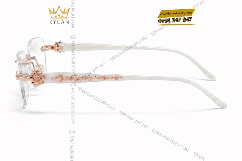 Mắt kính vàng hồng Au750