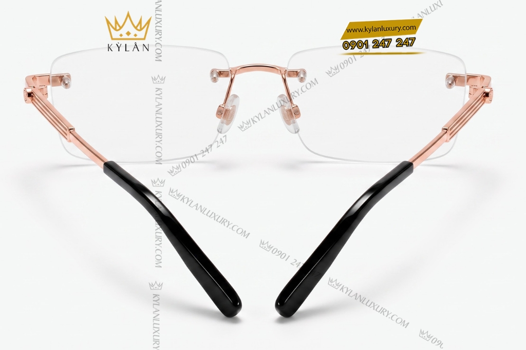 Mắt kính vàng hồng Au750 6 Mắt kính vàng hồng Au750