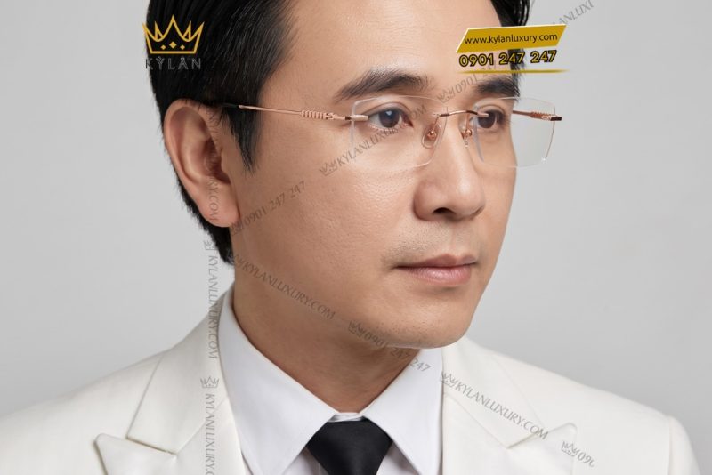 Mắt kính vàng hồng Au750