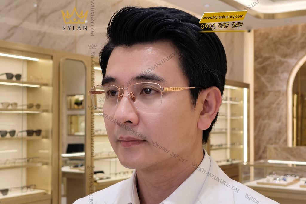 Mắt kính vàng hồng Au750 7 Mắt kính vàng hồng Au750