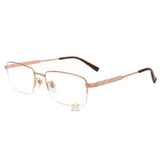 Mắt kính vàng hồng Au750 đính kim cương