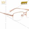 Mắt kính vàng hồng Au750 đính kim cương