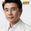 Mắt kính vàng hồng Au750 đính kim cương