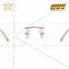 Mắt kính vàng hồng Au750 không viền dáng chữ nhật