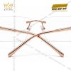 Mắt kính vàng hồng Au750 không viền dáng chữ nhật