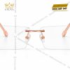 Mắt kính vàng hồng Au750 không viền họa tiết bện xoắn