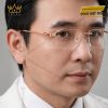 Mắt kính vàng hồng Au750 không viền họa tiết bện xoắn