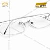 Mắt kính vàng trắng Au750 không viền dáng chữ nhật