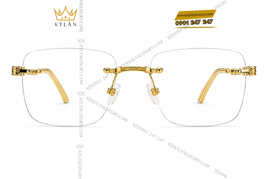 Mắt kính vàng vàng Au750