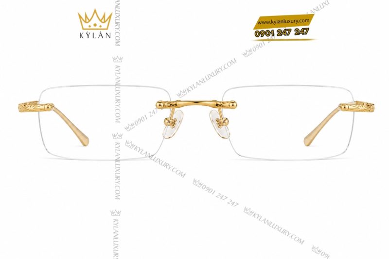 Mắt kính vàng vàng Au750
