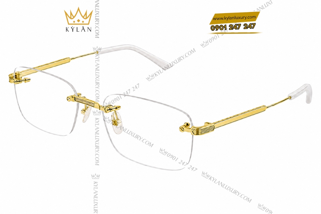 Kỳ Lân Luxury Mat kinh vang vang Au750 4 2 Mắt kính vàng vàng Au750