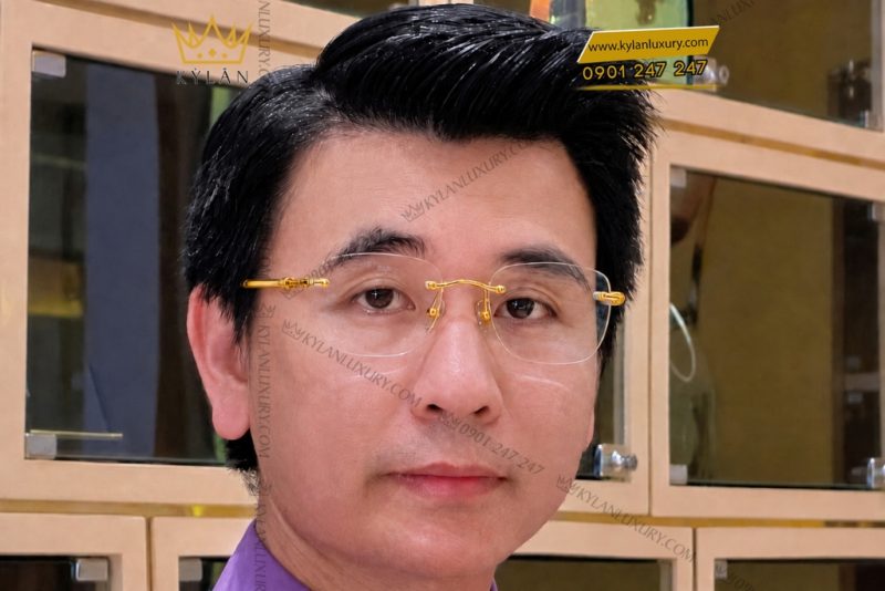 Mắt kính vàng vàng Au750